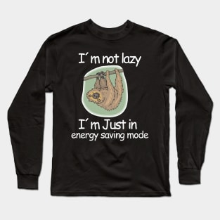 sloth lazybones animal gift chill relax Long Sleeve T-Shirt